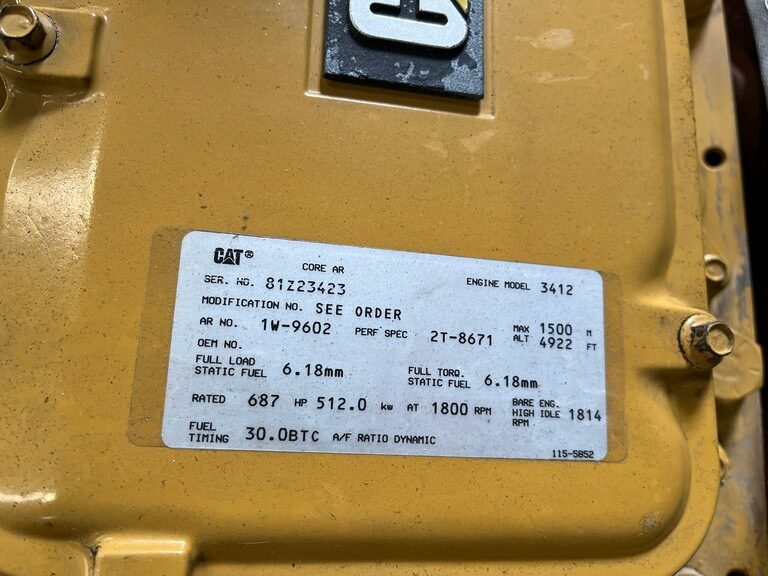 CAT 3412C 500kW Generator Set (3)