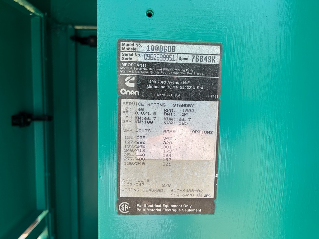 Cummins DGDB Generator Set 125kW (7)