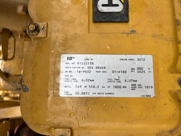 Used CAT 3412C Generator Set