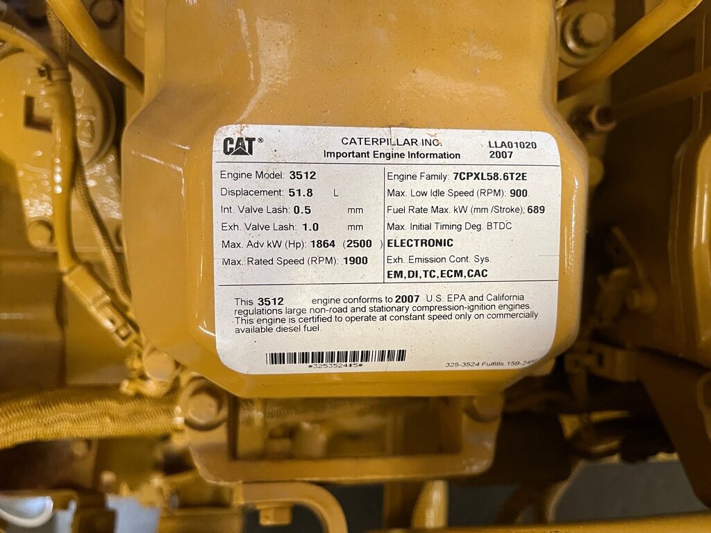 Rebuilt CAT 3512C (LLA) Engine - Tier 2