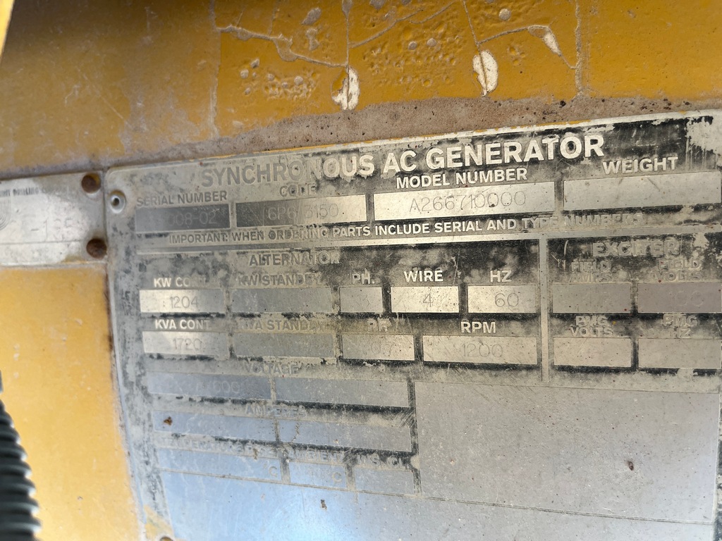 Used CAT 3512B Land Electric Generator Set