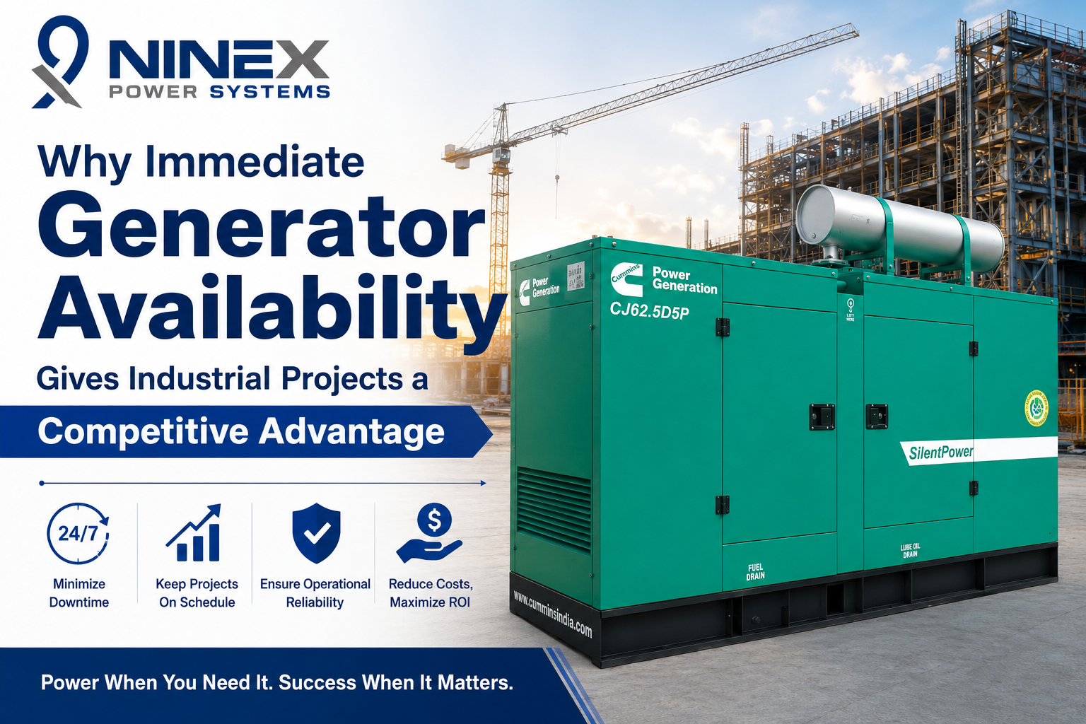 why immediate generator availability gives industrial projects a competitive advantage
