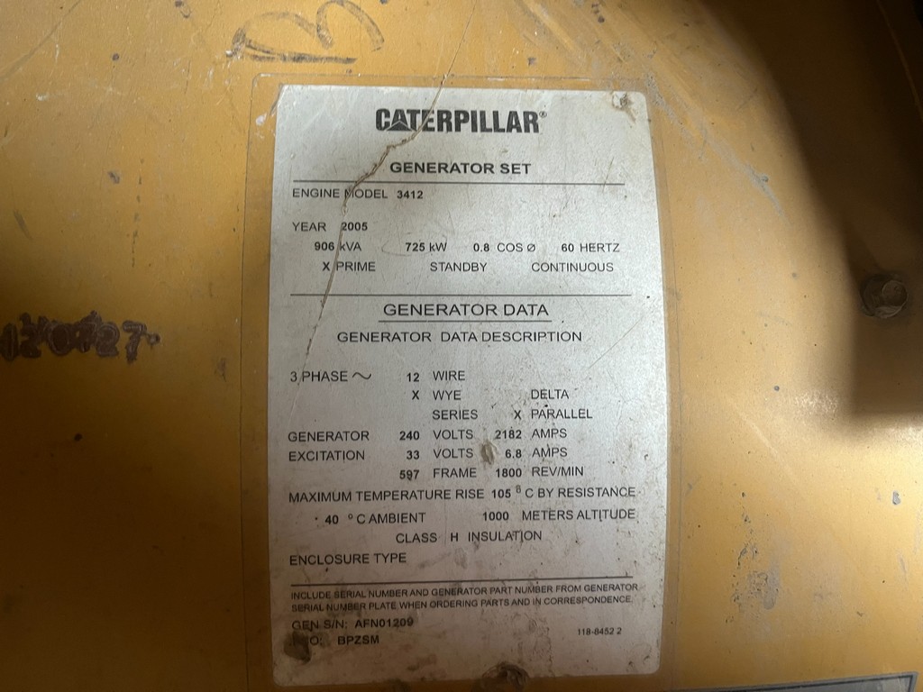 Used CAT APS800 Generator Set